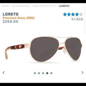 Womens Costa Loretta Polarized Glass (580)